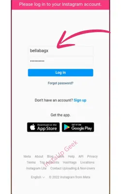 Fake Instagram Account Log in