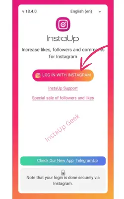Log In with Instagram account